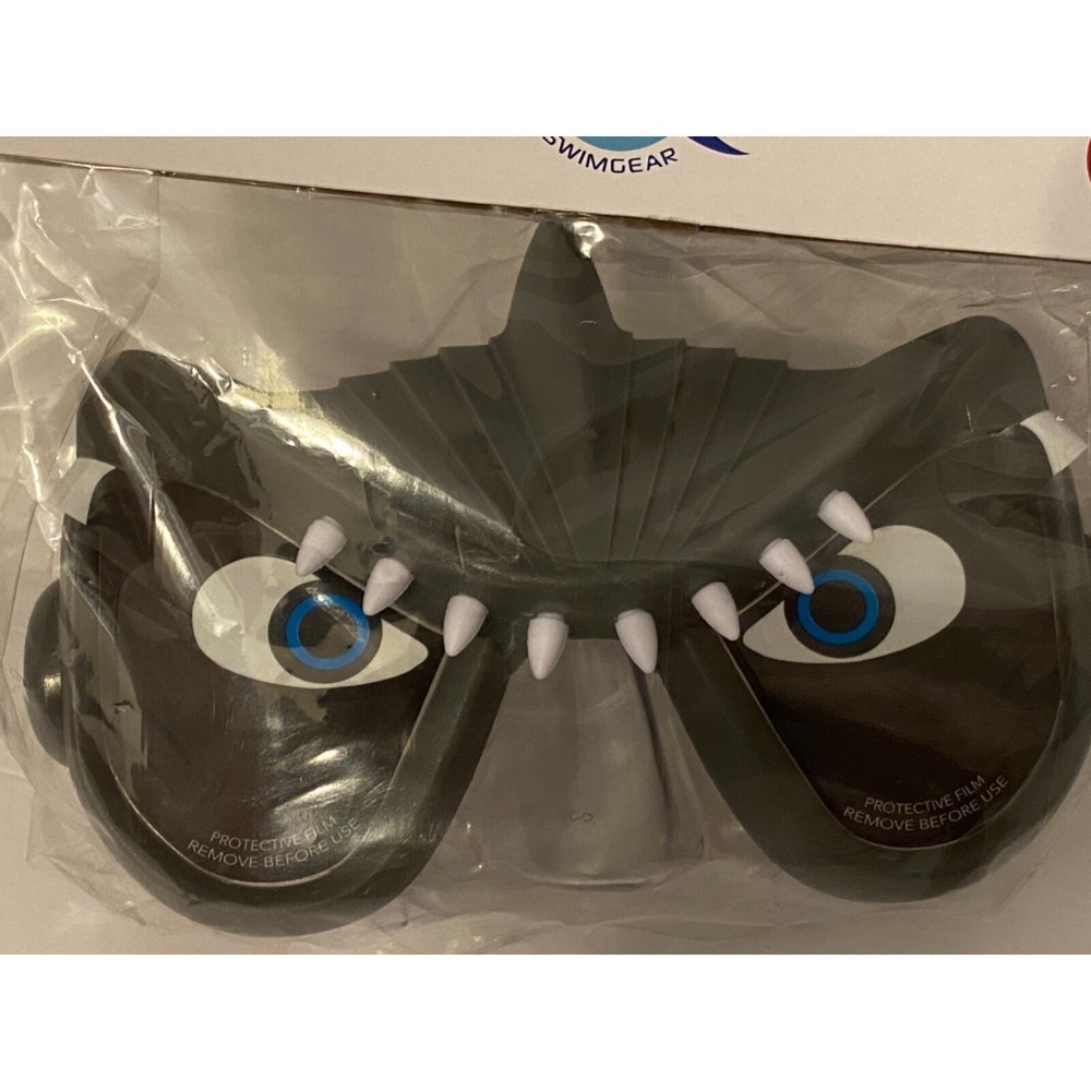 Swimgear Youth 3D Character Mask Black Shark Swim Goggles Ages 8+ Latex Free NEW